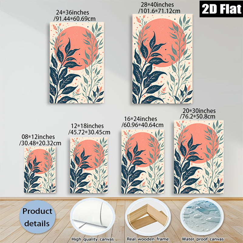 2D flat 1pc Botanical Wall Art Greenery Decor Modern Farmhouse Style Living Room Bedroom Canvas Print Cozy Home Decor Gallery Wrapped Ready to Hang