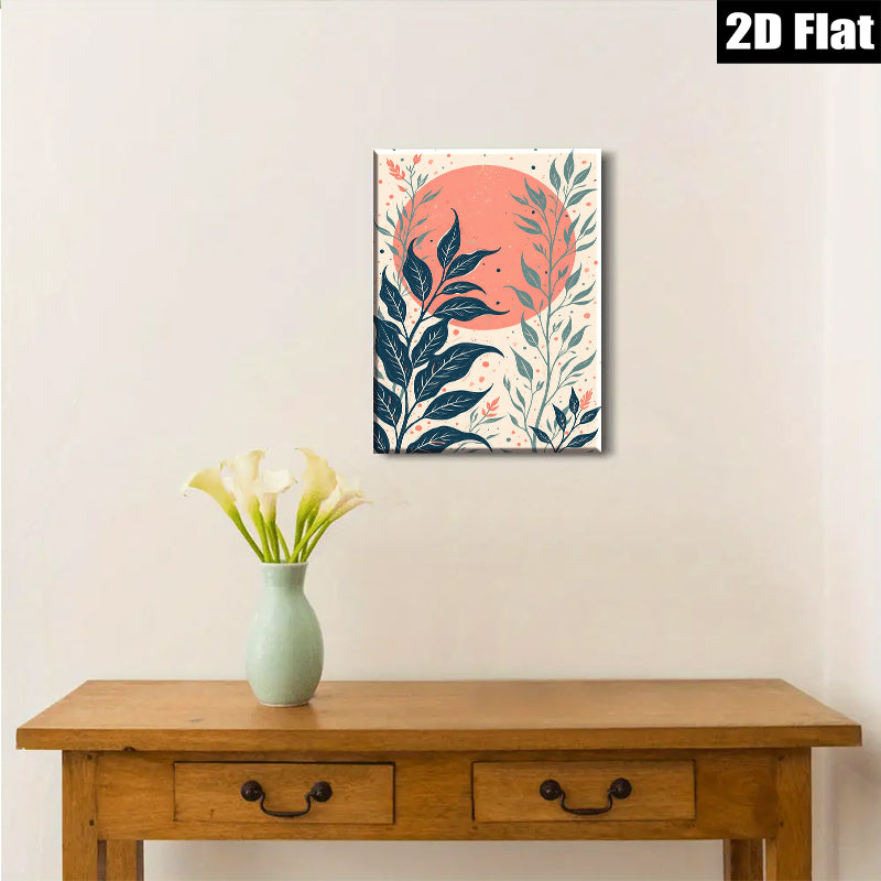 2D flat 1pc Botanical Wall Art Greenery Decor Modern Farmhouse Style Living Room Bedroom Canvas Print Cozy Home Decor Gallery Wrapped Ready to Hang
