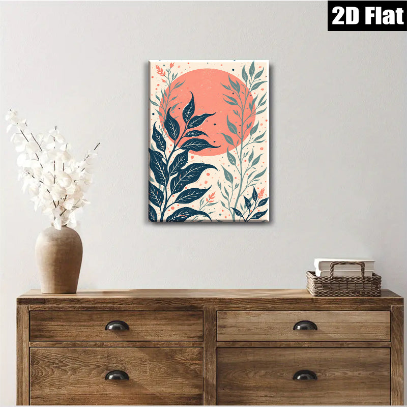 2D flat 1pc Botanical Wall Art Greenery Decor Modern Farmhouse Style Living Room Bedroom Canvas Print Cozy Home Decor Gallery Wrapped Ready to Hang