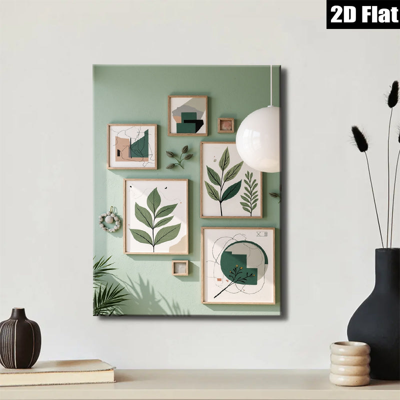 2D flat 1pc Botanical Wall Art Prints Greenery Leaves Modern Farmhouse Decor Living Room Bedroom Gallery Wall Art Canvas Prints Home Decor