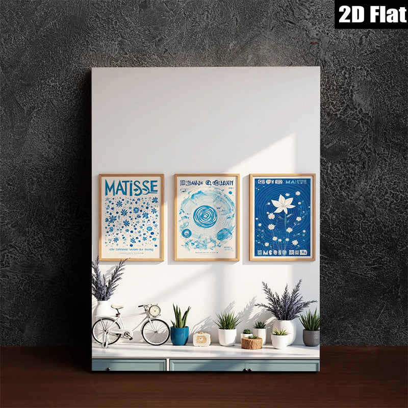2D flat 1pc Botanical Wall Art Prints Set Mid Century Modern Decor Living Room Bedroom Gallery Wrapped Canvas Home Office Decor Farmhouse Style