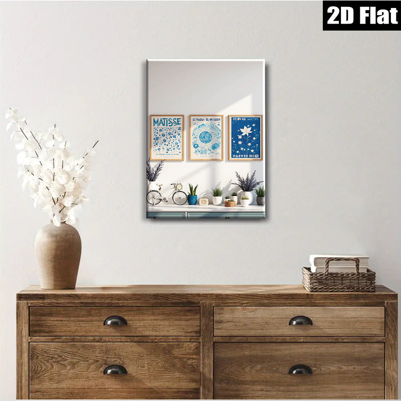 2D flat 1pc Botanical Wall Art Prints Set Mid Century Modern Decor Living Room Bedroom Gallery Wrapped Canvas Home Office Decor Farmhouse Style