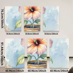 2D flat 1pc Botanical floral potted plant art wall decor living room bedroom farmhouse style modern minimalist canvas prints