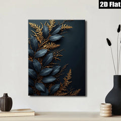 2D flat 1pc Botanical foliage wall art decor for living room bedroom farmhouse modern gallery wrapped canvas prints cozy home accents