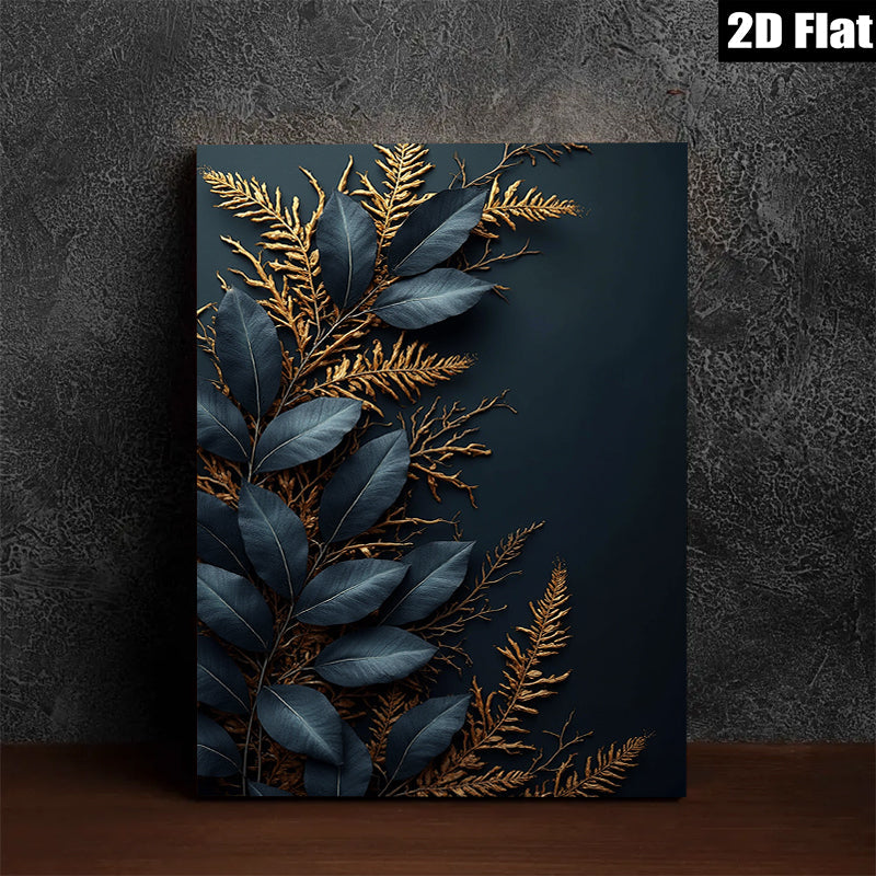 2D flat 1pc Botanical foliage wall art decor for living room bedroom farmhouse modern gallery wrapped canvas prints cozy home accents