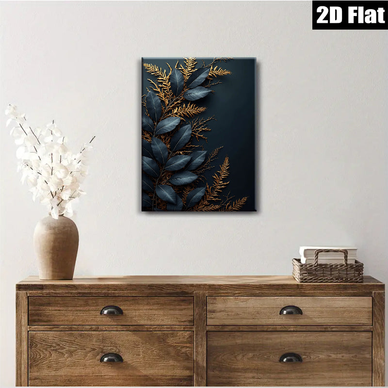 2D flat 1pc Botanical foliage wall art decor for living room bedroom farmhouse modern gallery wrapped canvas prints cozy home accents