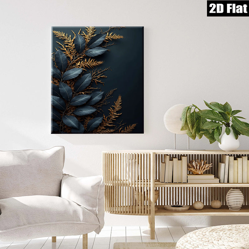 2D flat 1pc Botanical foliage wall art decor for living room bedroom farmhouse modern gallery wrapped canvas prints cozy home accents