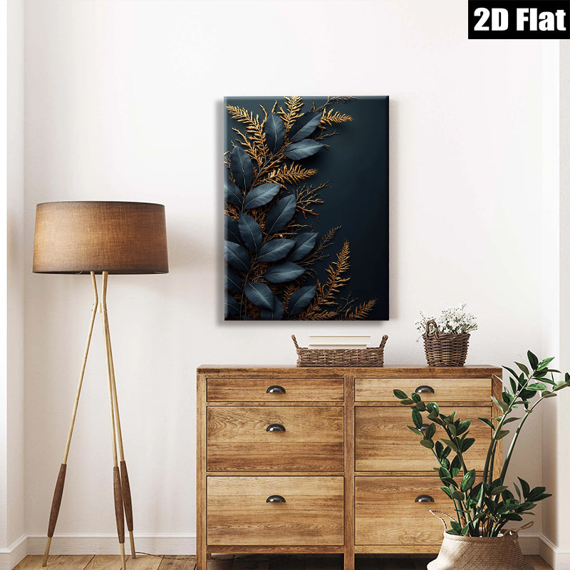 2D flat 1pc Botanical foliage wall art decor for living room bedroom farmhouse modern gallery wrapped canvas prints cozy home accents