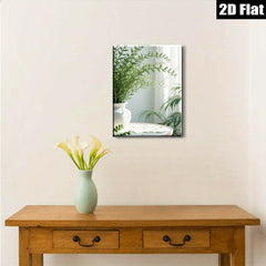 2D flat 1pc Botanical vase still life serene home wall art living room bedroom decor farmhouse style gallery wrapped canvas print modern minimalist aesthetic