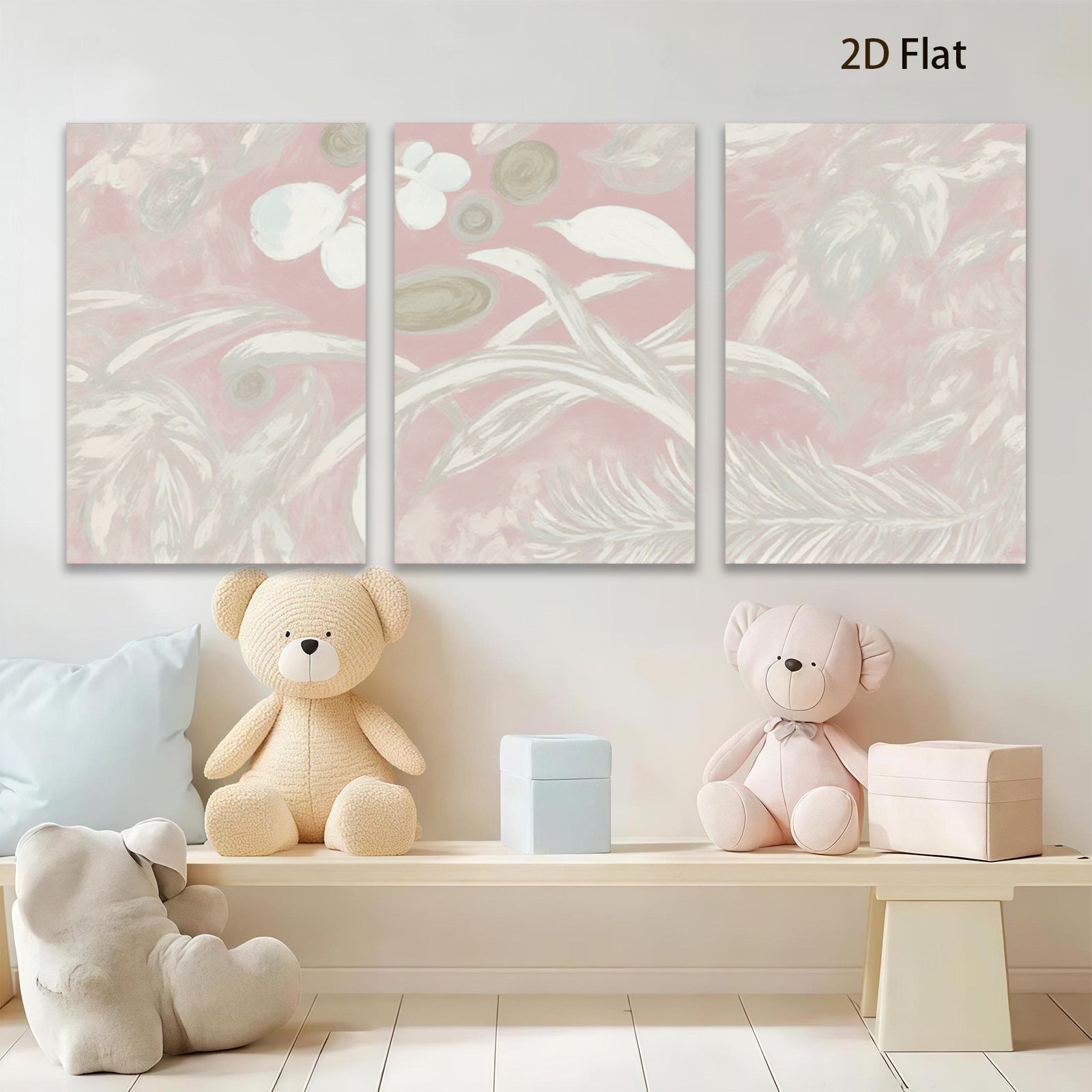 2D flat 1pc Botanical wildflower study delicate floral art print gallery wrapped canvas bedroom living room farmhouse modern minimalist wall decor