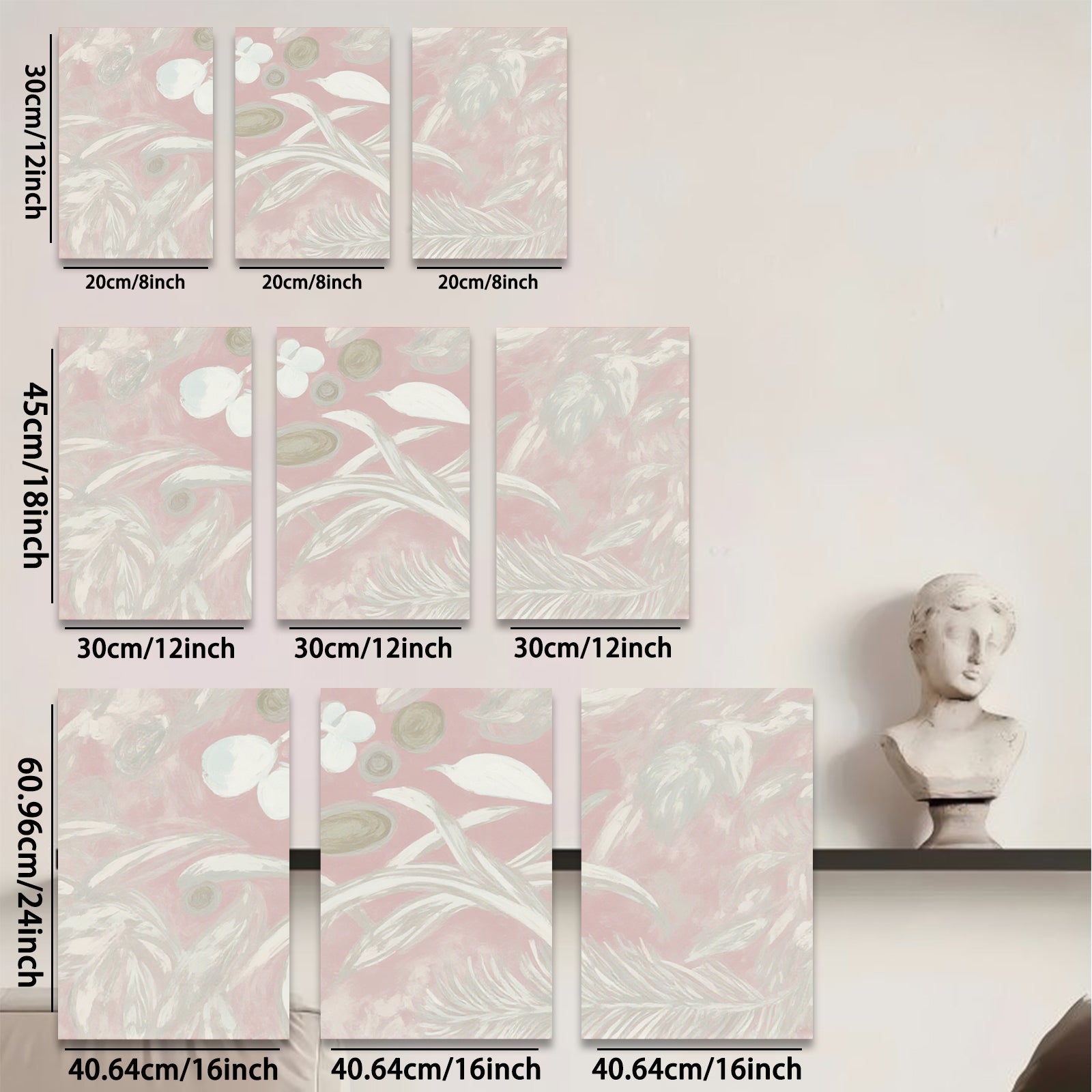 2D flat 1pc Botanical wildflower study delicate floral art print gallery wrapped canvas bedroom living room farmhouse modern minimalist wall decor