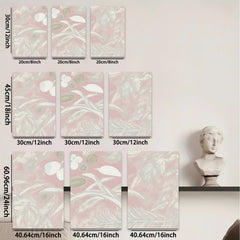 2D flat 1pc Botanical wildflower study delicate floral art print gallery wrapped canvas bedroom living room farmhouse modern minimalist wall decor