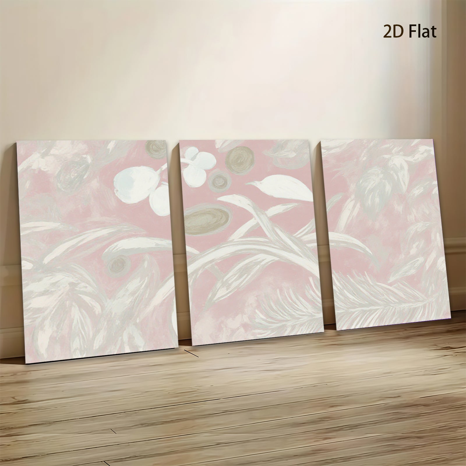 2D flat 1pc Botanical wildflower study delicate floral art print gallery wrapped canvas bedroom living room farmhouse modern minimalist wall decor