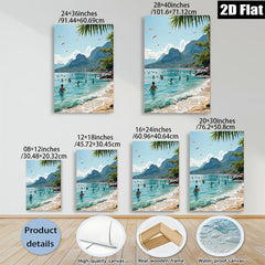 2D flat 1pc Brazil beach scene vibrant coastal waters perfect for living room bedroom gallery wall modern farmhouse decor