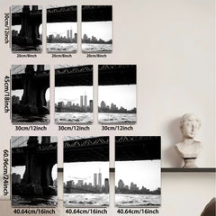 2D flat 1pc Brooklyn Bridge cityscape New York harbor view modern wall decor living room bedroom office art prints canvas paintings farmhouse style