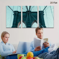 2D flat 1pc Brooklyn Bridge majestic city skyline wall decor living room bedroom home office art prints canvas paintings farmhouse style modern minimalist inspirational