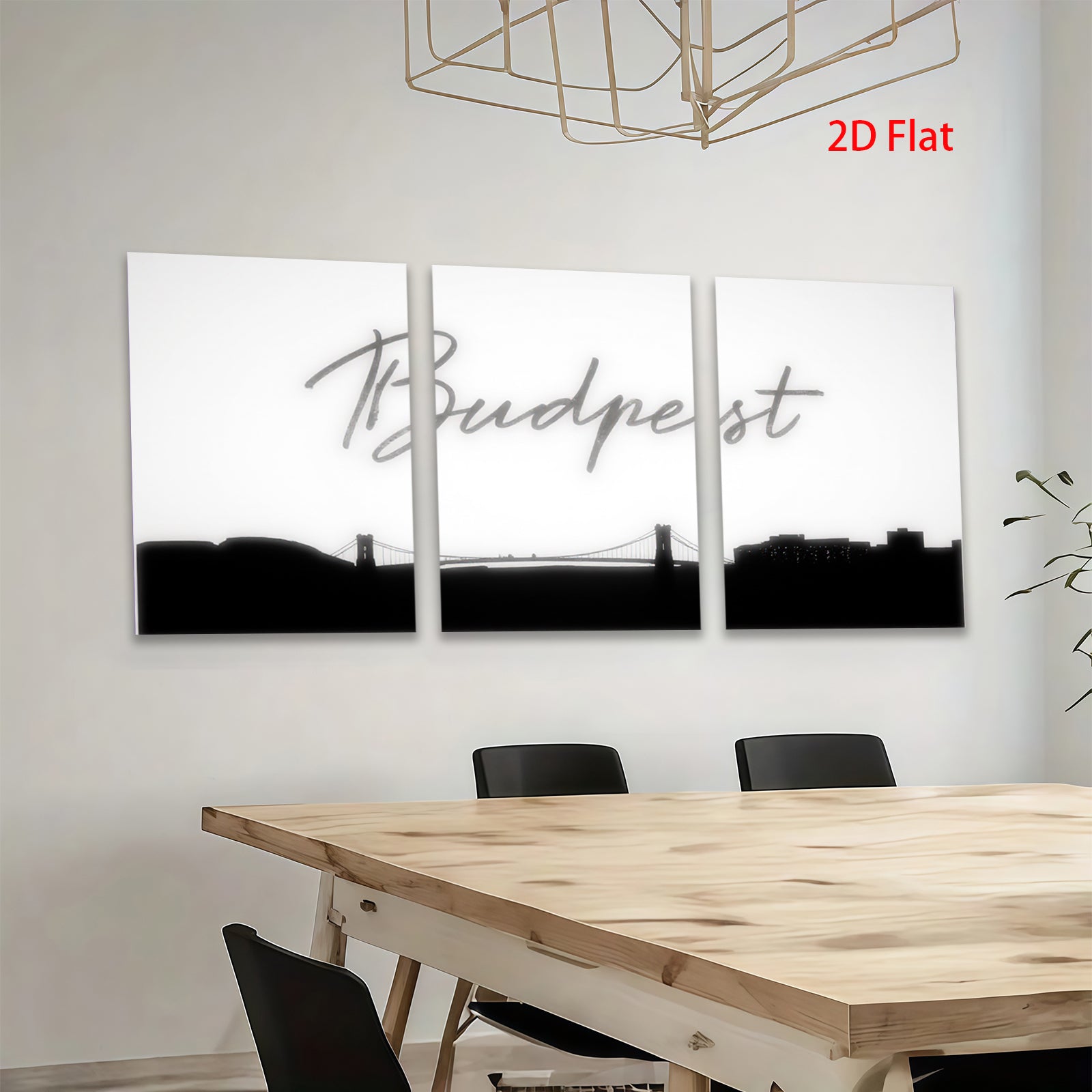 2D flat 1pc Budapest Skyline Cityscape Wall Art Decor for Living Room Bedroom Modern Farmhouse Aesthetic Gallery Wrapped Canvas Prints Home Office Decor