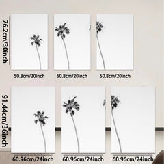 2D flat 1pc California Palm Trees Coastal Beach Wall Art Living Room Bedroom Decor Modern Farmhouse Aesthetic Gallery Wrapped Canvas Print Teal Blue Gray