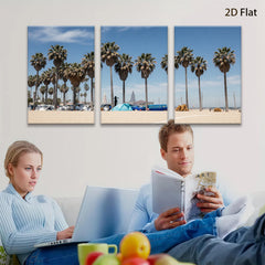2D flat 1pc California beach palm trees vibrant coastal scenery living room bedroom decor farmhouse wall art modern minimalist style