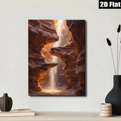 2D flat 1pc Canyon Light Beam Desertscape Wall Art for Living Room Bedroom Modern Farmhouse Decor Gallery Wrapped Canvas Prints Ready to Hang Large Size