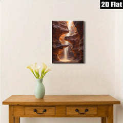 2D flat 1pc Canyon Light Beam Desertscape Wall Art for Living Room Bedroom Modern Farmhouse Decor Gallery Wrapped Canvas Prints Ready to Hang Large Size