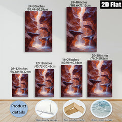 2D flat 1pc Canyon Majesty Waterfall Sunlight Desert Landscape Wall Art Living Room Bedroom Decor Home Office Gallery Wrapped Canvas Prints Modern Farmhouse Rustic Style