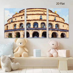 2D flat 1pc Capitol Building Washington DC Art Print Wall Decor Living Room Bedroom Office Modern Farmhouse Gallery Wrapped Canvas