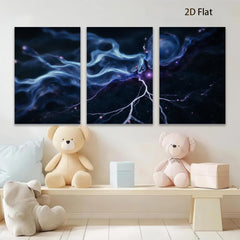 2D flat 1pc Celestial Bloom Abstract Galaxy Wall Art Modern Home Decor Living Room Bedroom Canvas Prints Large Size Trending Now Farmhouse Style