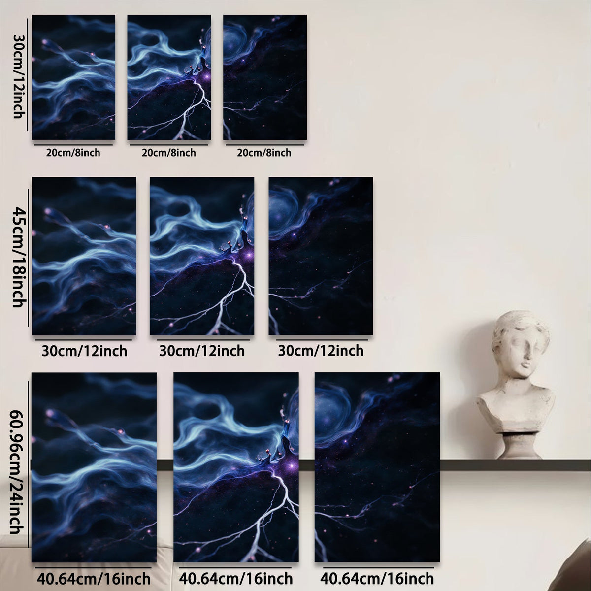 2D flat 1pc Celestial Bloom Abstract Galaxy Wall Art Modern Home Decor Living Room Bedroom Canvas Prints Large Size Trending Now Farmhouse Style