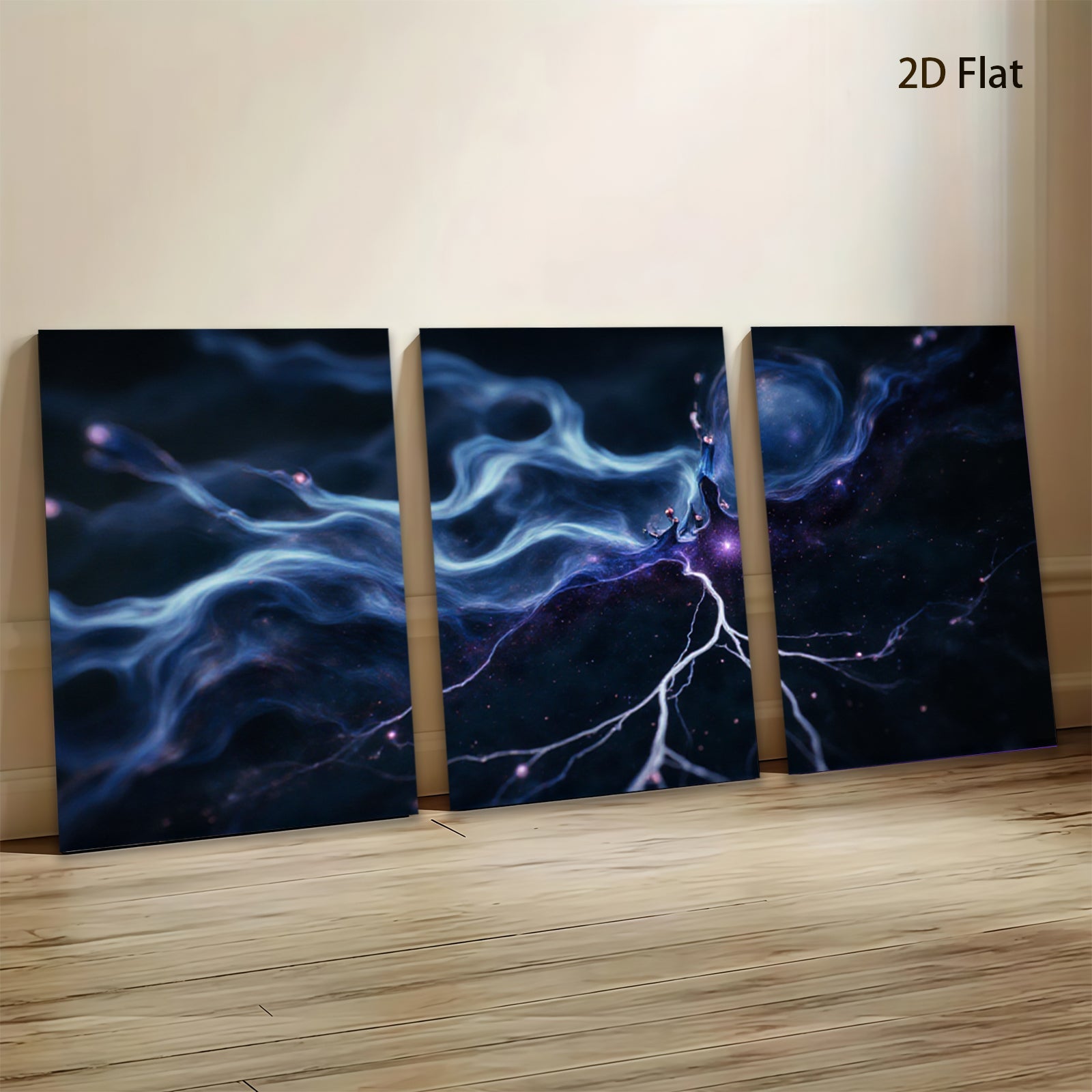 2D flat 1pc Celestial Bloom Abstract Galaxy Wall Art Modern Home Decor Living Room Bedroom Canvas Prints Large Size Trending Now Farmhouse Style