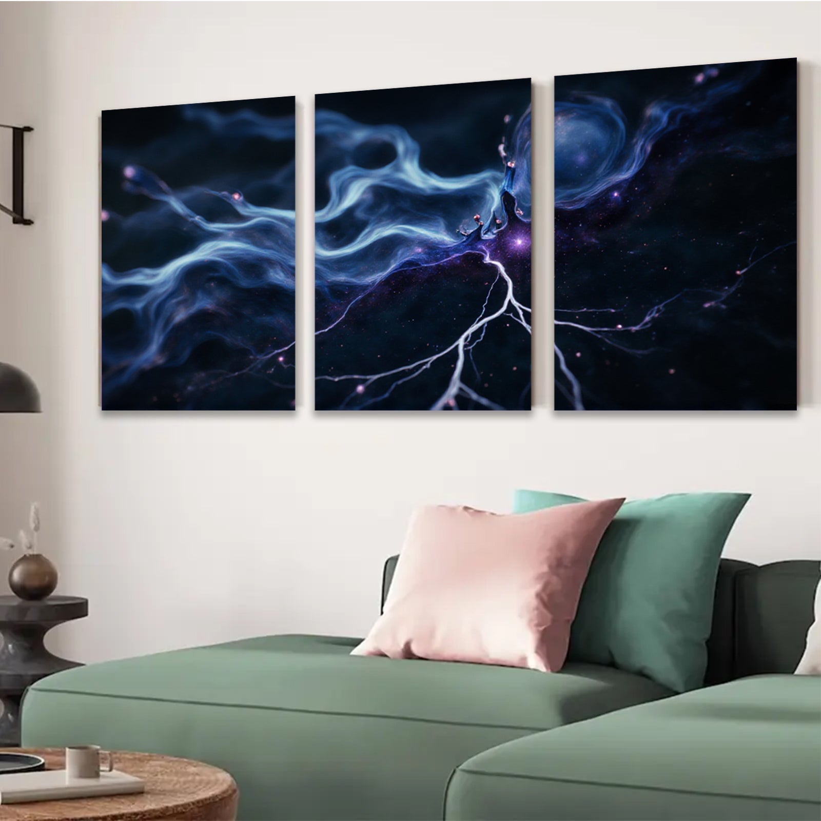 2D flat 1pc Celestial Bloom Abstract Galaxy Wall Art Modern Home Decor Living Room Bedroom Canvas Prints Large Size Trending Now Farmhouse Style