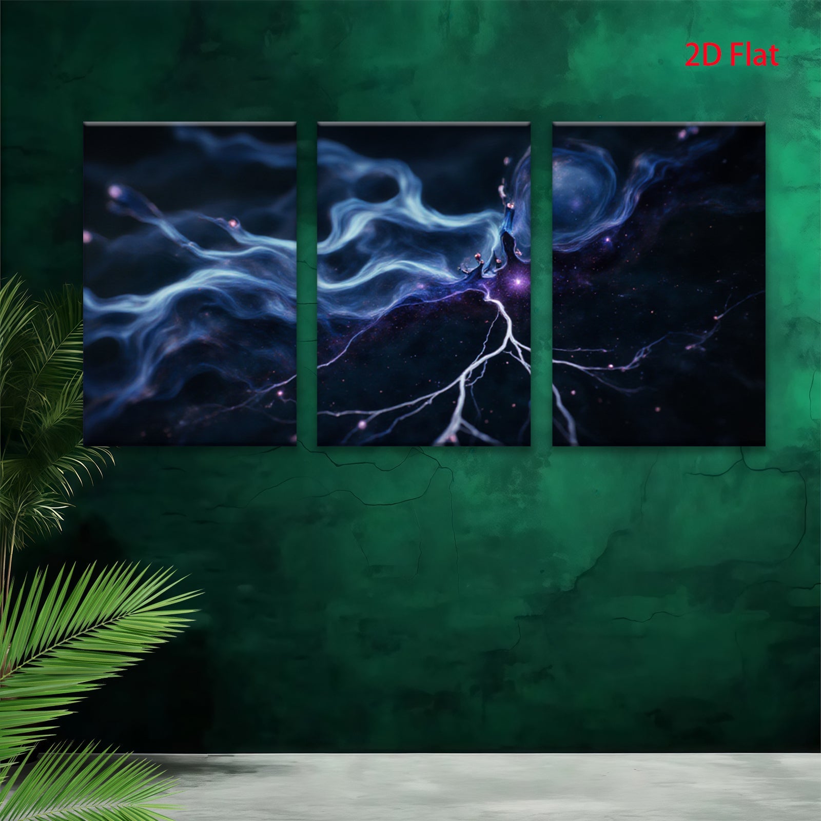 2D flat 1pc Celestial Bloom Abstract Galaxy Wall Art Modern Home Decor Living Room Bedroom Canvas Prints Large Size Trending Now Farmhouse Style