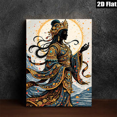 2D flat 1pc Celestial Dancer Wall Art Bohemian Decor Living Room Bedroom Gallery Wrapped Canvas Prints Modern Artwork Home Decorations Large Size