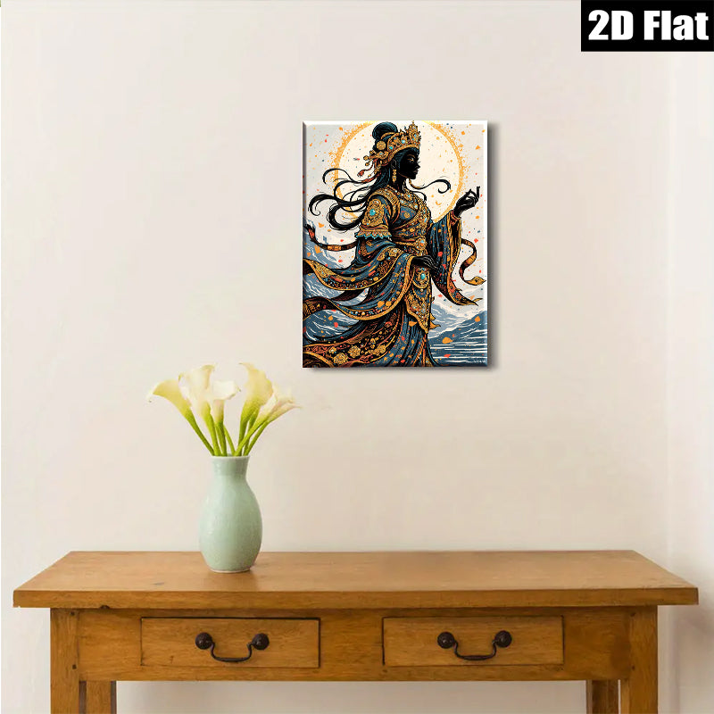 2D flat 1pc Celestial Dancer Wall Art Bohemian Decor Living Room Bedroom Gallery Wrapped Canvas Prints Modern Artwork Home Decorations Large Size