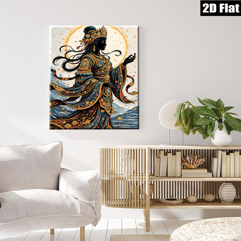 2D flat 1pc Celestial Dancer Wall Art Bohemian Decor Living Room Bedroom Gallery Wrapped Canvas Prints Modern Artwork Home Decorations Large Size