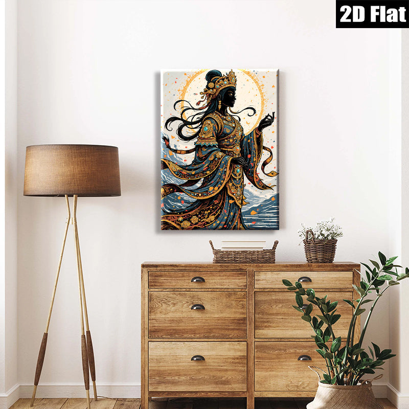 2D flat 1pc Celestial Dancer Wall Art Bohemian Decor Living Room Bedroom Gallery Wrapped Canvas Prints Modern Artwork Home Decorations Large Size