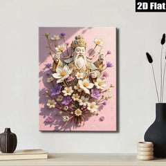 2D flat 1pc Celestial Guardian blooms with vibrant wildflowers farmhouse wall art bedroom living room decor gallery wrapped canvas prints modern minimalist style