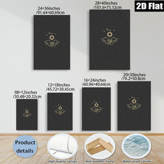 2D flat 1pc Celestial Hands Hold Sun Moon Wall Art Decor for Living Room Bedroom Gallery Wrapped Canvas Prints Modern Farmhouse Aesthetic Maximalist