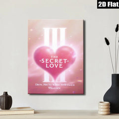 2D flat 1pc Celestial Hearts Pink Canvas Wall Art Modern Farmhouse Decor Bedroom Living Room Gallery Wrapped Ready to Hang Inspirational