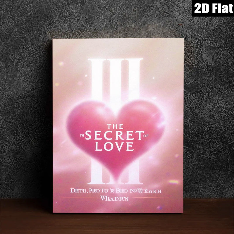 2D flat 1pc Celestial Hearts Pink Canvas Wall Art Modern Farmhouse Decor Bedroom Living Room Gallery Wrapped Ready to Hang Inspirational