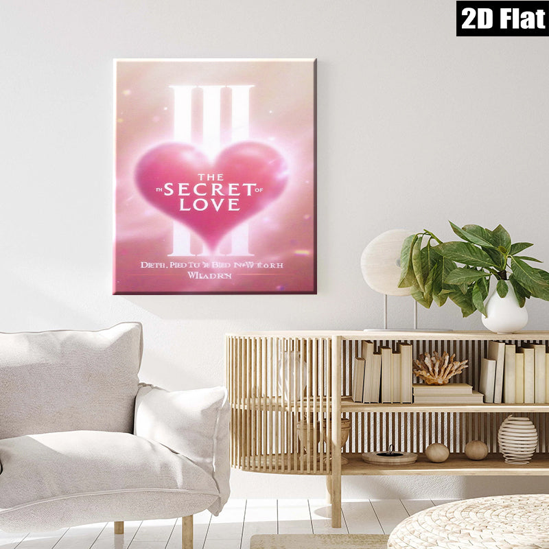 2D flat 1pc Celestial Hearts Pink Canvas Wall Art Modern Farmhouse Decor Bedroom Living Room Gallery Wrapped Ready to Hang Inspirational
