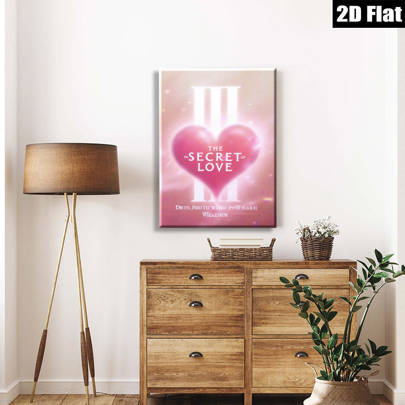 2D flat 1pc Celestial Hearts Pink Canvas Wall Art Modern Farmhouse Decor Bedroom Living Room Gallery Wrapped Ready to Hang Inspirational