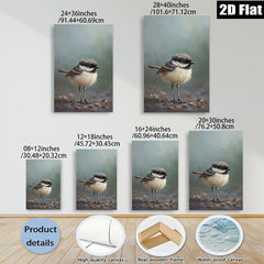 2D flat 1pc Charming Chickadee Portrait Woodland Bird Art Gallery Wall Decor Living Room Bedroom Modern Farmhouse Style Canvas Print Ready to Hang