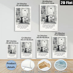 2D flat 1pc Charming Dachshunds greet visitors near front door farmhouse style wall art living room bedroom decor gallery wrapped canvas prints