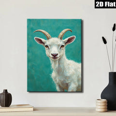 2D flat 1pc Charming Farm Animal Portrait Wall Decor for Living Room Bedroom Kids Room Modern Art Canvas Prints Rustic Chic Home Decorations