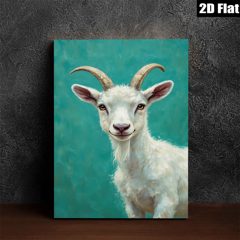 2D flat 1pc Charming Farm Animal Portrait Wall Decor for Living Room Bedroom Kids Room Modern Art Canvas Prints Rustic Chic Home Decorations