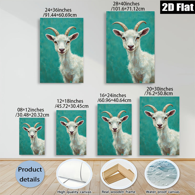 2D flat 1pc Charming Farm Animal Portrait Wall Decor for Living Room Bedroom Kids Room Modern Art Canvas Prints Rustic Chic Home Decorations