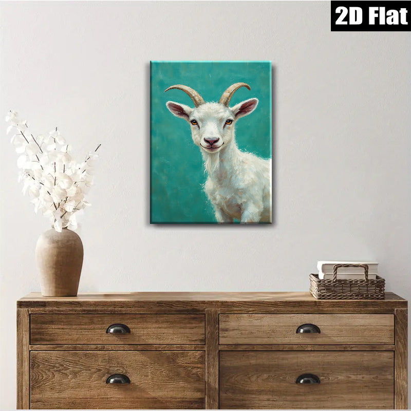 2D flat 1pc Charming Farm Animal Portrait Wall Decor for Living Room Bedroom Kids Room Modern Art Canvas Prints Rustic Chic Home Decorations