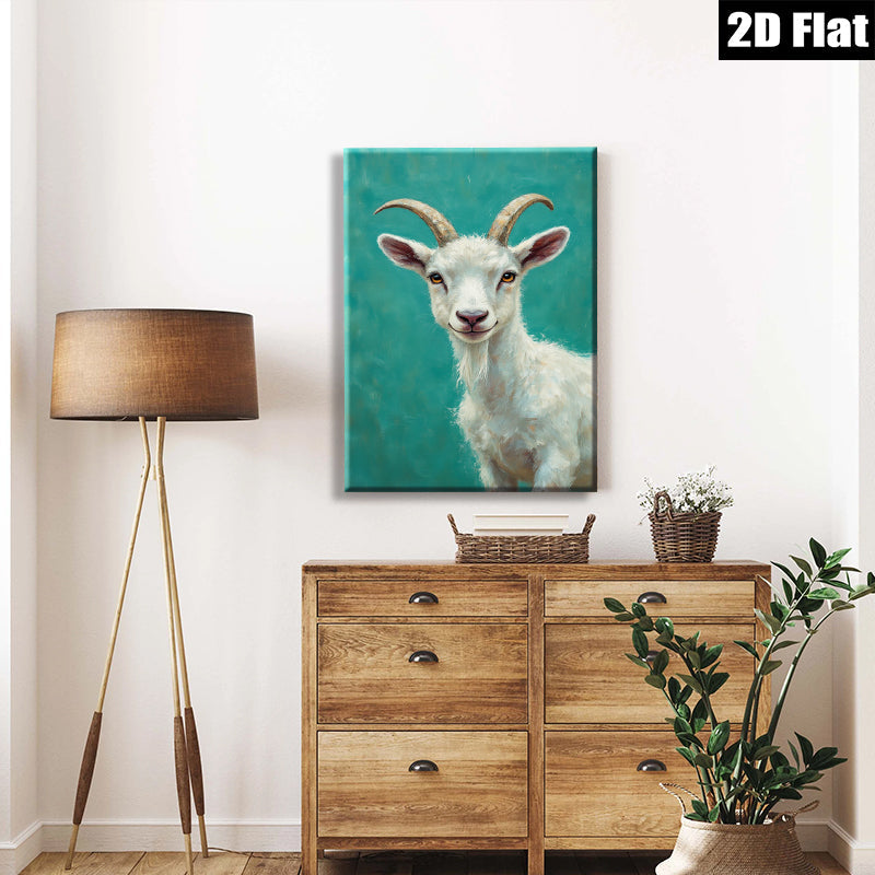 2D flat 1pc Charming Farm Animal Portrait Wall Decor for Living Room Bedroom Kids Room Modern Art Canvas Prints Rustic Chic Home Decorations