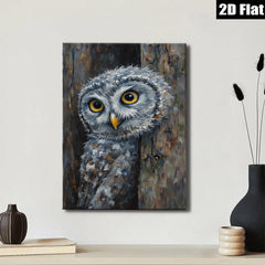 2D flat 1pc Charming Owl Portrait Woodland Wildlife Art Home Decor Living Room Bedroom Gallery Wall Rustic Farmhouse Style Modern Canvas Prints